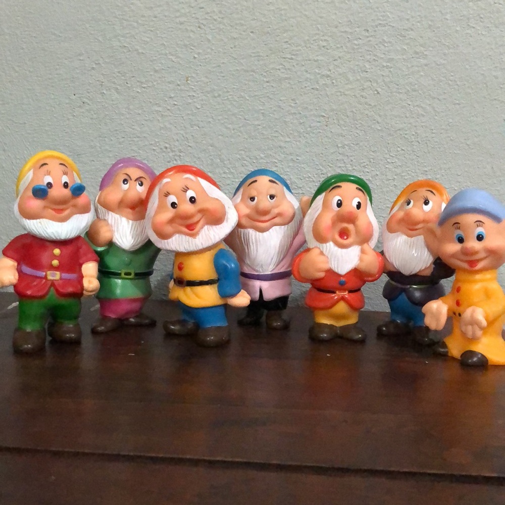 Vintage Seven Dwarfs Squeaky Toys